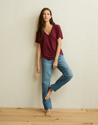 AE Soft & Sexy V-Neck T-Shirt | American Eagle