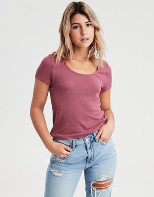 american eagle scoop neck tee