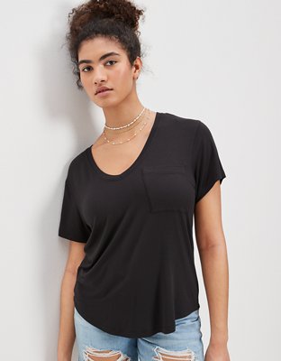 AE Soft & Sexy V-Neck Pocket Tee