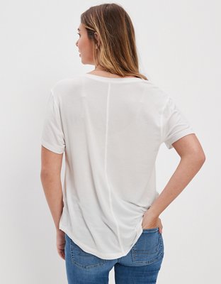 T-shirt V-neck Avec Poche - Streetwear - Coton Jersey - Noir Ou Blanc - Bella + Canvas