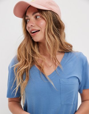 AE Soft & Sexy V-Neck Pocket Tee | American Eagle