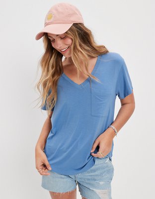 AE Soft & Sexy V-Neck Pocket Tee