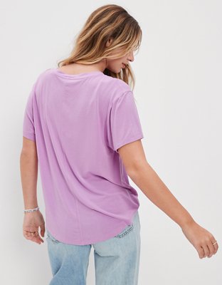 Женские футболки American Eagle AE Soft & Sexy V-Neck Pocket Tee — фото 3