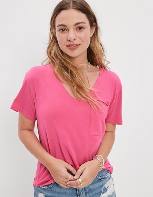 AE Soft & Sexy V-Neck Pocket Tee