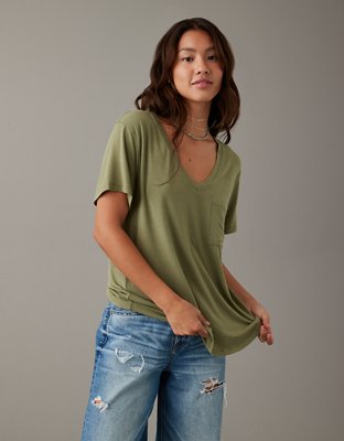 AE Soft & Sexy V-Neck Pocket Tee