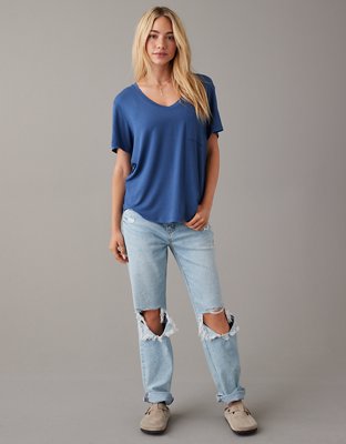 AE Soft & Sexy V-Neck Pocket Tee