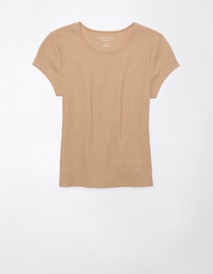 AE Super Seamless Cropped Scoop-Neck Tee