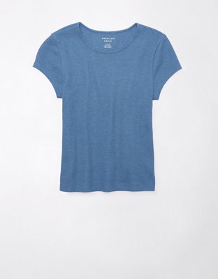 AE Super Seamless Cropped Scoop-Neck Tee