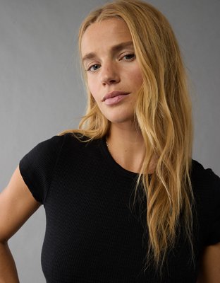 Женские футболки American Eagle AE Hey Baby Pointelle T-Shirt — фото 5