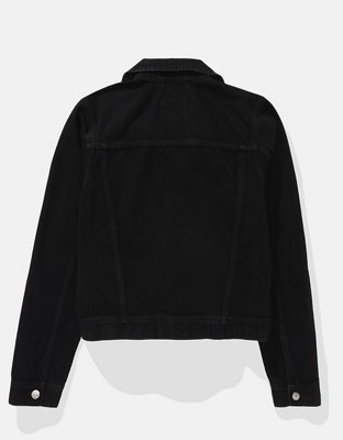 Женская куртка American Eagle AE Classic Denim, цвет: Чёрный — фото 4
