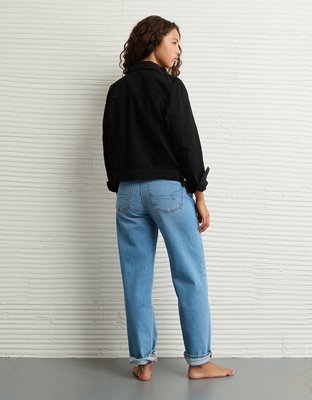 Женская куртка American Eagle AE Classic Denim, цвет: Чёрный — фото 2