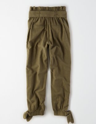 AE Studio High-Waisted Paperbag Tie Hem Pant