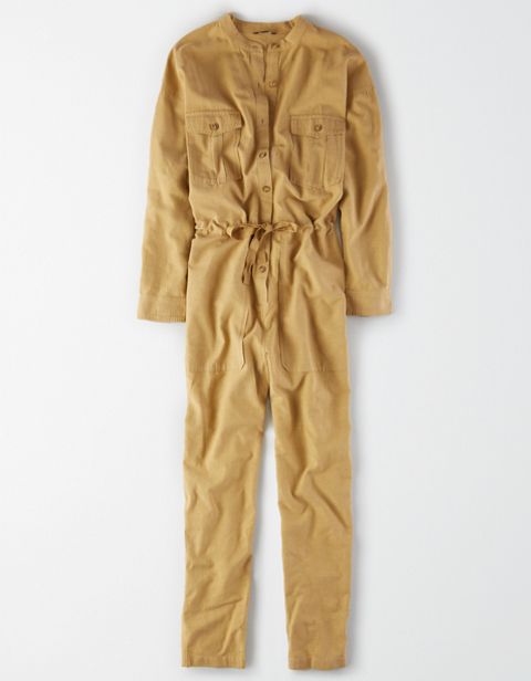 American Eagle AE Studio Tie Waist Utility Jumpsuit