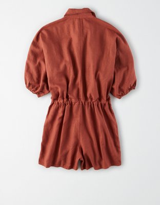 AE Studio Button Front Utility Romper