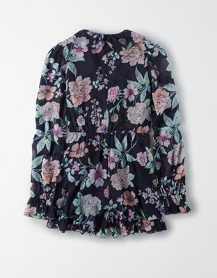 American Eagle AE Studio Long Sleeve Ruffled Romper — фото 2