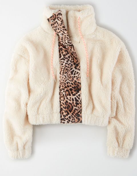 Женские куртки American Eagle AE Studio Polar Fleece Snap Front Jacket