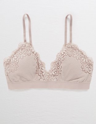 Aerie Ribbed Lace Padded Bralette