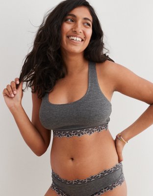 Aerie Cotton Ribbed Racerback Bralette