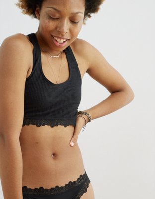 Aerie Cotton Ribbed Racerback Bralette