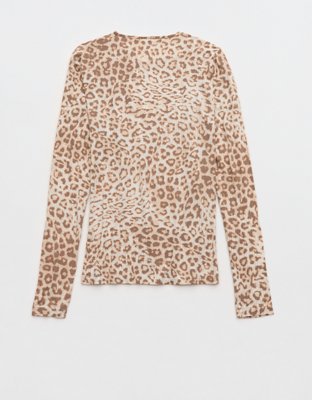 Женская футболка Aerie Superchill Modal Long Sleeve, цвет: Натуральный — фото 2
