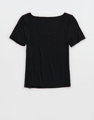 Superchill Modal Rib Short Sleeve Scoop T-Shirt