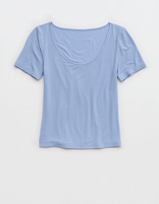 Superchill Modal Rib Short Sleeve Scoop T-Shirt