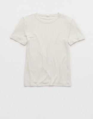 OVERSLEPT by Aerie Modal Rib Short Sleeve Crew T-shirt