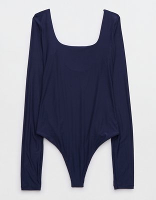 Slate Blue Bodysuit - Surplice Bodysuit- Short Sleeve Bodysuit - Lulus