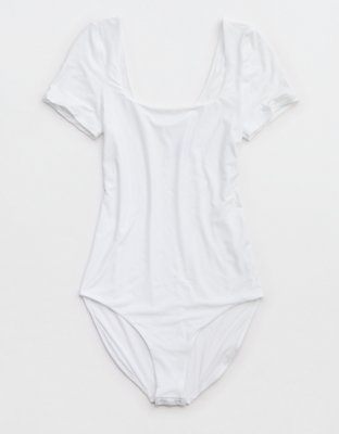 SMOOTHEZ Short Sleeve Square Neck Bodysuit 