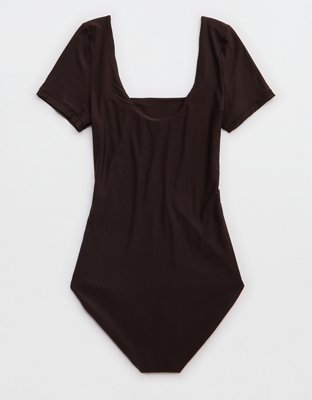 SMOOTHEZ Short Sleeve Square Neck Bodysuit