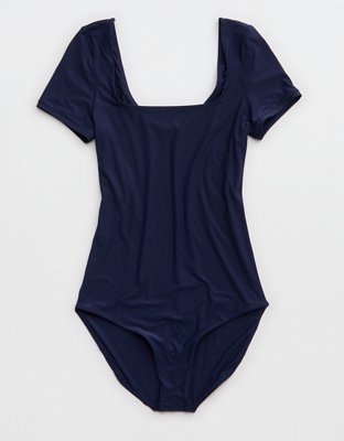 SMOOTHEZ Body Manga Corta con Cuello Cuadrado 
