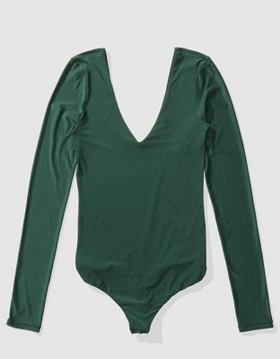 SMOOTHEZ Body Manga Larga con Escote Profundo