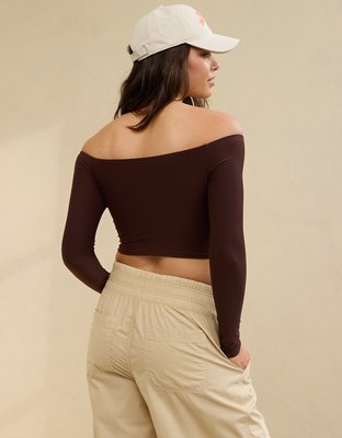 SMOOTHEZ Long Sleeve Cropped Top