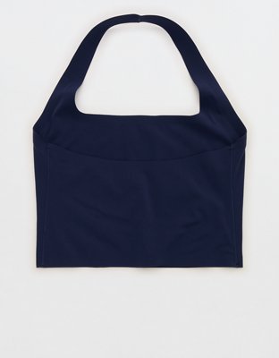 Женский топ Aerie Smoothez Halter, цвет: Тёмно-синий — фото 4