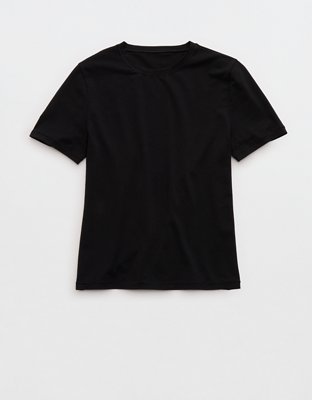 トップス SEE SEE 26SS BASIC SS TEE BLACK XLsize SMOOTHEZ Cotton Blend BESTEES Short Sleeve Crew T-Shirt | Aerie