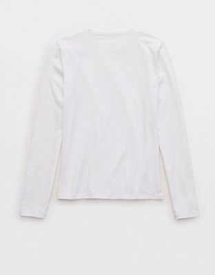 SMOOTHEZ Cotton Blend BESTEES Long Sleeve Crew T-Shirt | Aerie