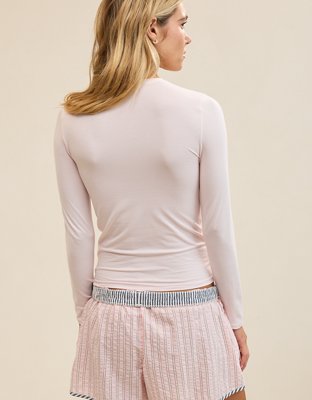 SMOOTHEZ Cotton Blend BESTEES Long Sleeve Crew T-Shirt