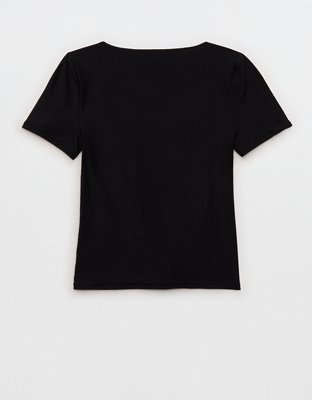 SMOOTHEZ Short Sleeve Scoop T-Shirt | Aerie