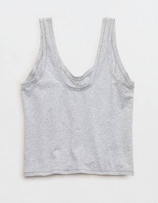 SMOOTHEZ Cotton Blend Ruched Tank Top