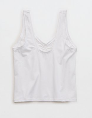 SMOOTHEZ Cotton Blend Ruched Tank Top