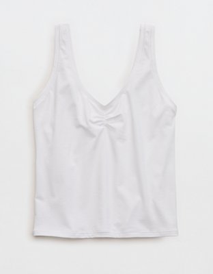 SMOOTHEZ Cotton Blend Ruched Tank Top