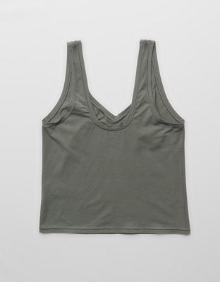 SMOOTHEZ Cotton Blend Ruched Tank Top