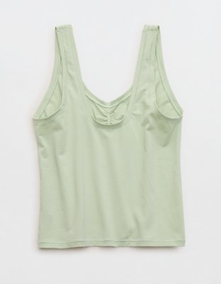 SMOOTHEZ Cotton Blend Ruched Tank Top