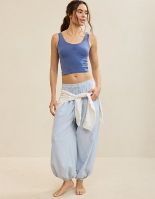 SMOOTHEZ Cotton Blend Ruched Tank Top