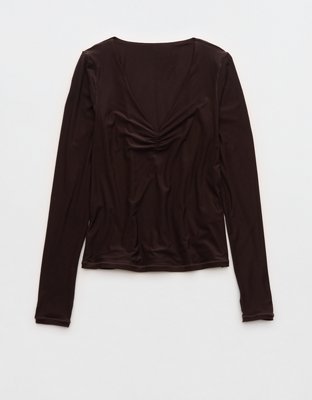 SMOOTHEZ Long Sleeve Ruched Top