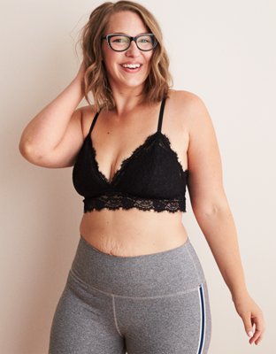 Lacey Padded Bralette- Black