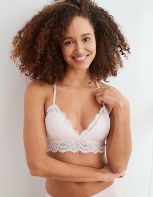 Aerie NWT white lace padded bralette XL