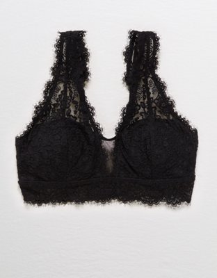 Aerie Eyelash Lace Plunge Bralette