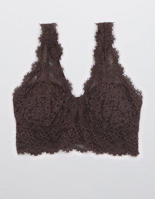 Aerie Eyelash Lace Plunge Bralette