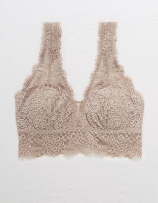 aerie romantic lace plunge bralette